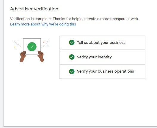 Google Ads Advertiser Verification - R.I.D.